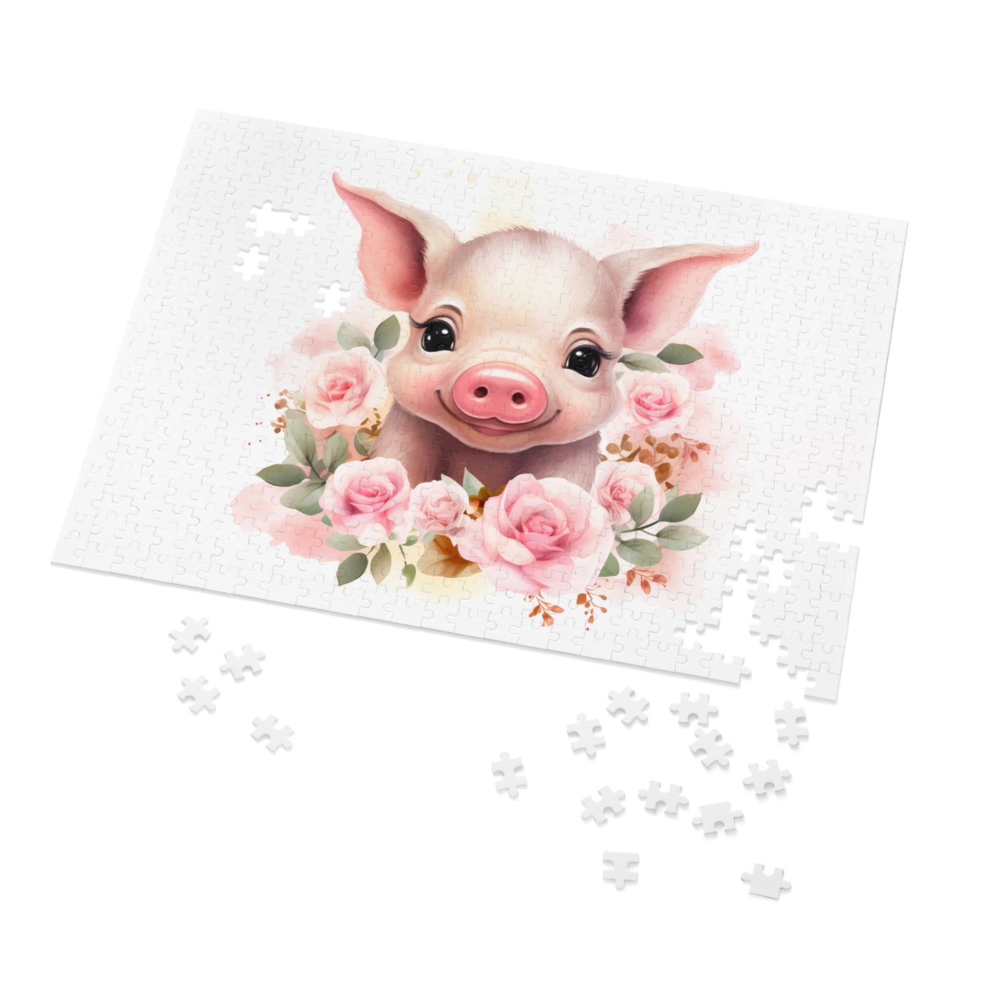 Jigsaw Puzzle, Pig, Personalised/Non-Personalised (30, 110, 252, 500,1000-Piece)