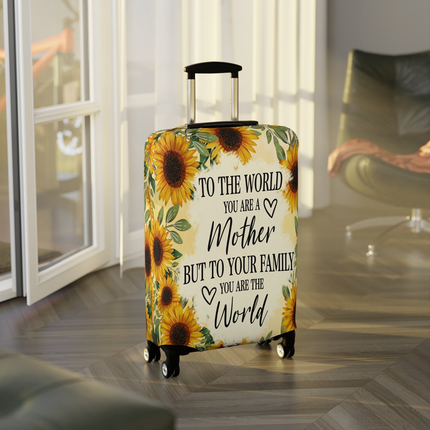 Luggage Cover, To the world you are a Mother but to your family you are the World, awd-527