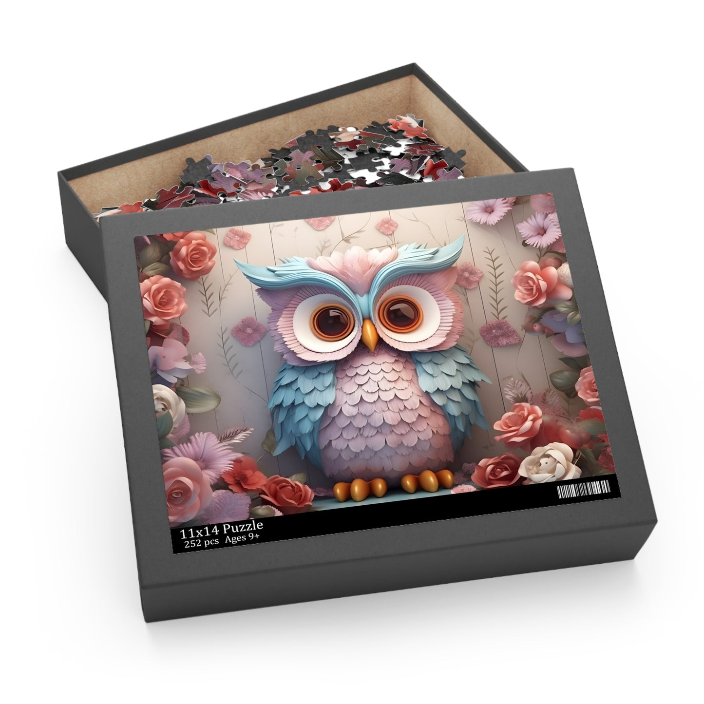 Personalised/Non-Personalised Puzzle, Owl (120, 252, 500-Piece)