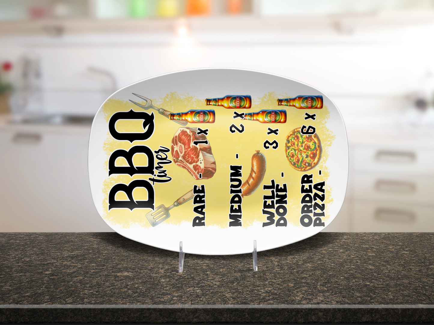 BBQ Timer 10" x 14" BBQ Platter