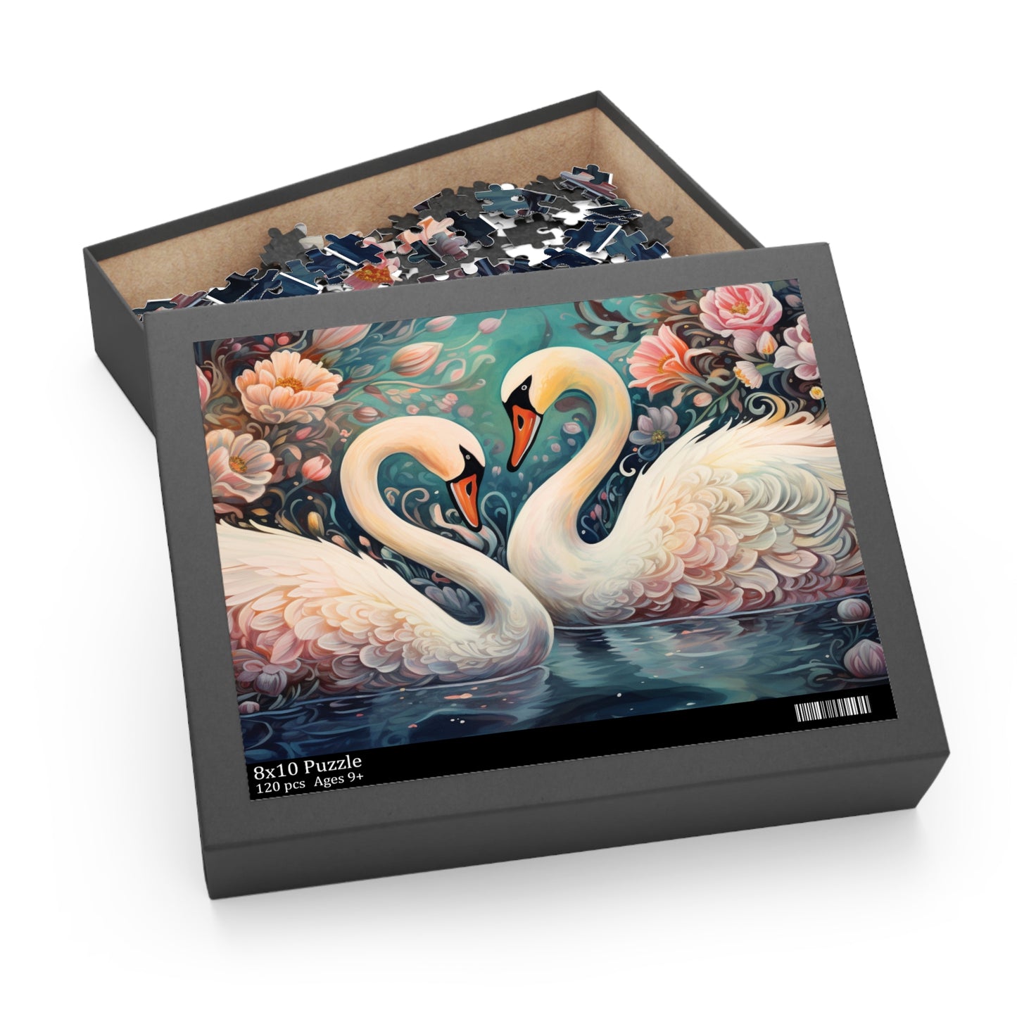 Personalised/Non-Personalised Puzzle, Swan (120, 252, 500-Piece)