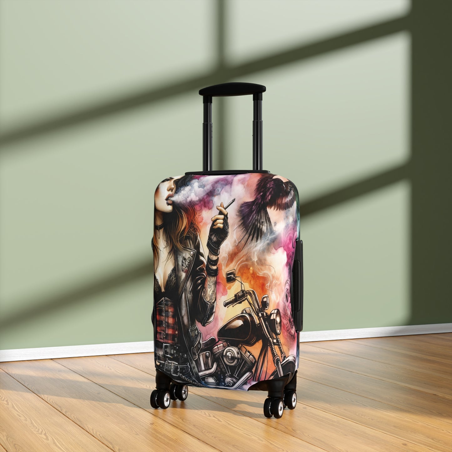 Luggage Cover, Girl Motorbike, awd-1736