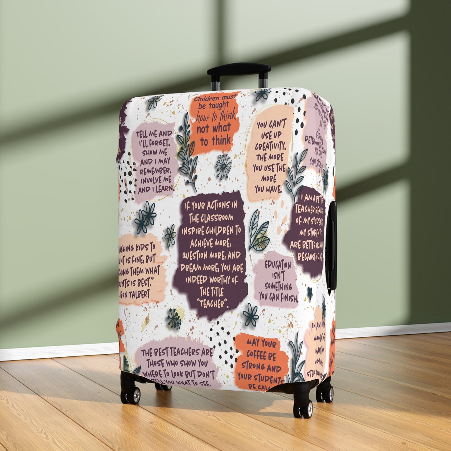 Luggage Cover, Teacher, Affirmations, awd-1439