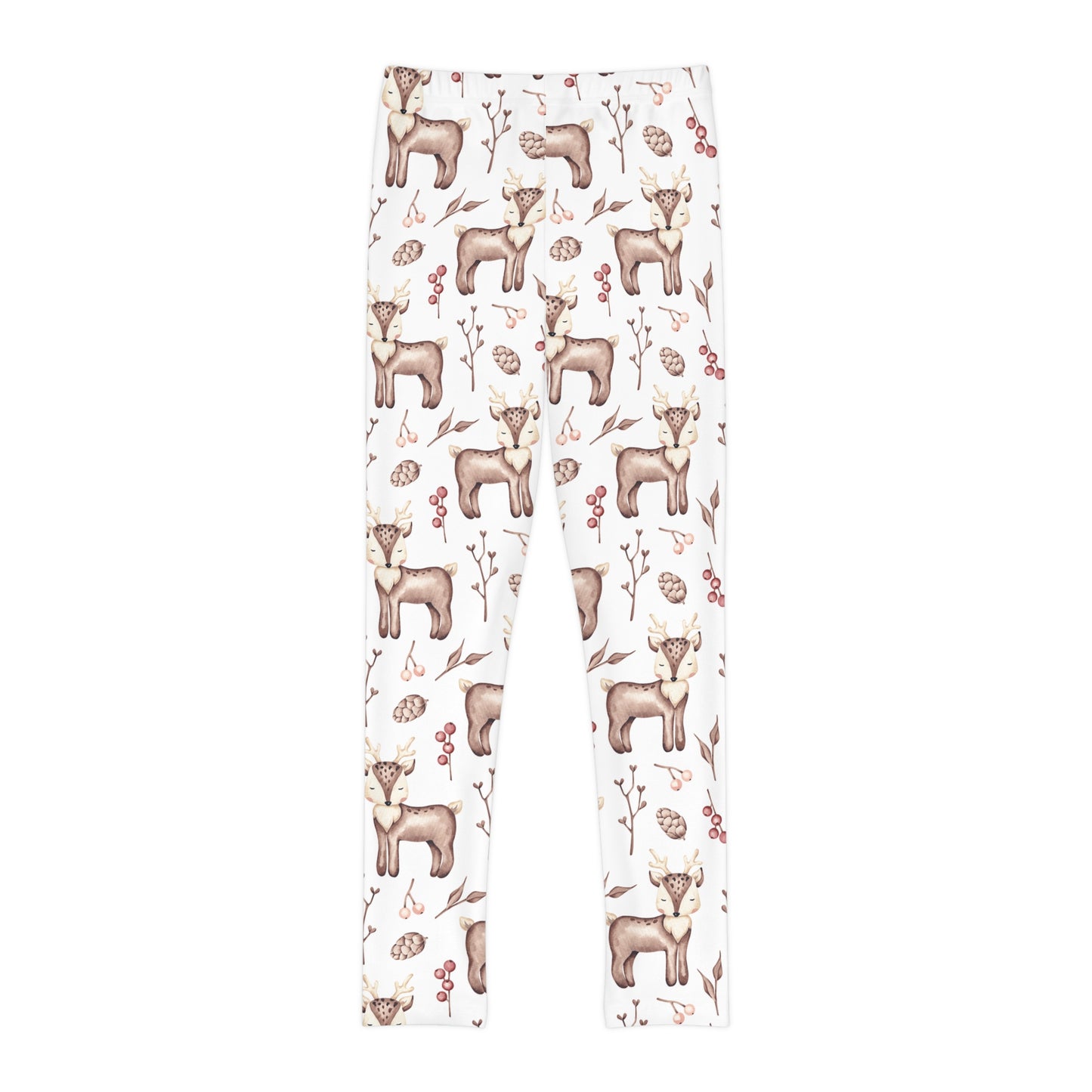 Youth Full-Length Leggings, Deer Design