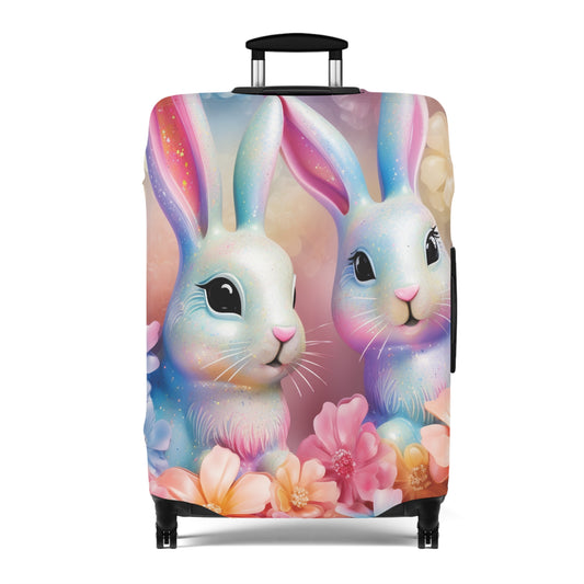 Luggage Cover, Easter, Floral Rabbits, awd-703