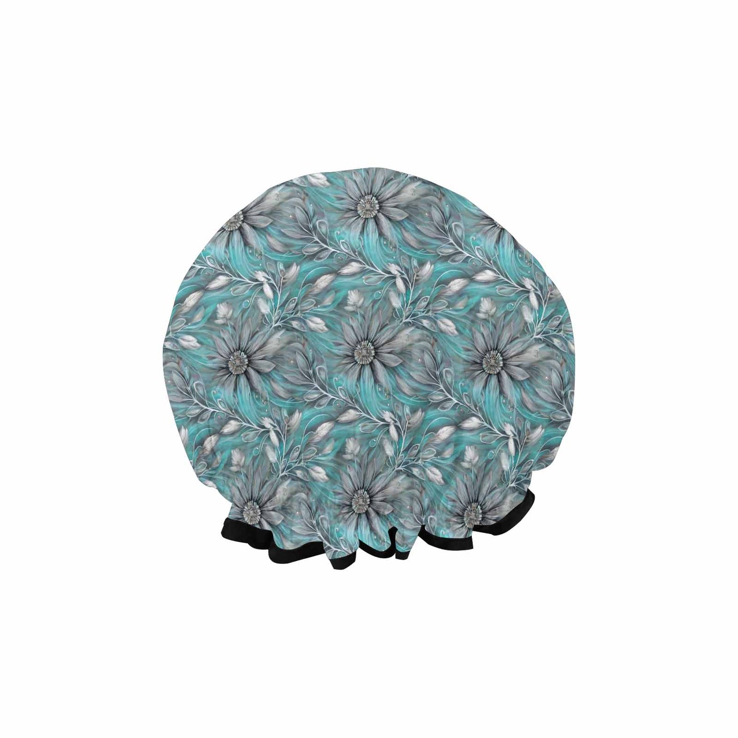 Green Elegant Floral 25  Shower Cap