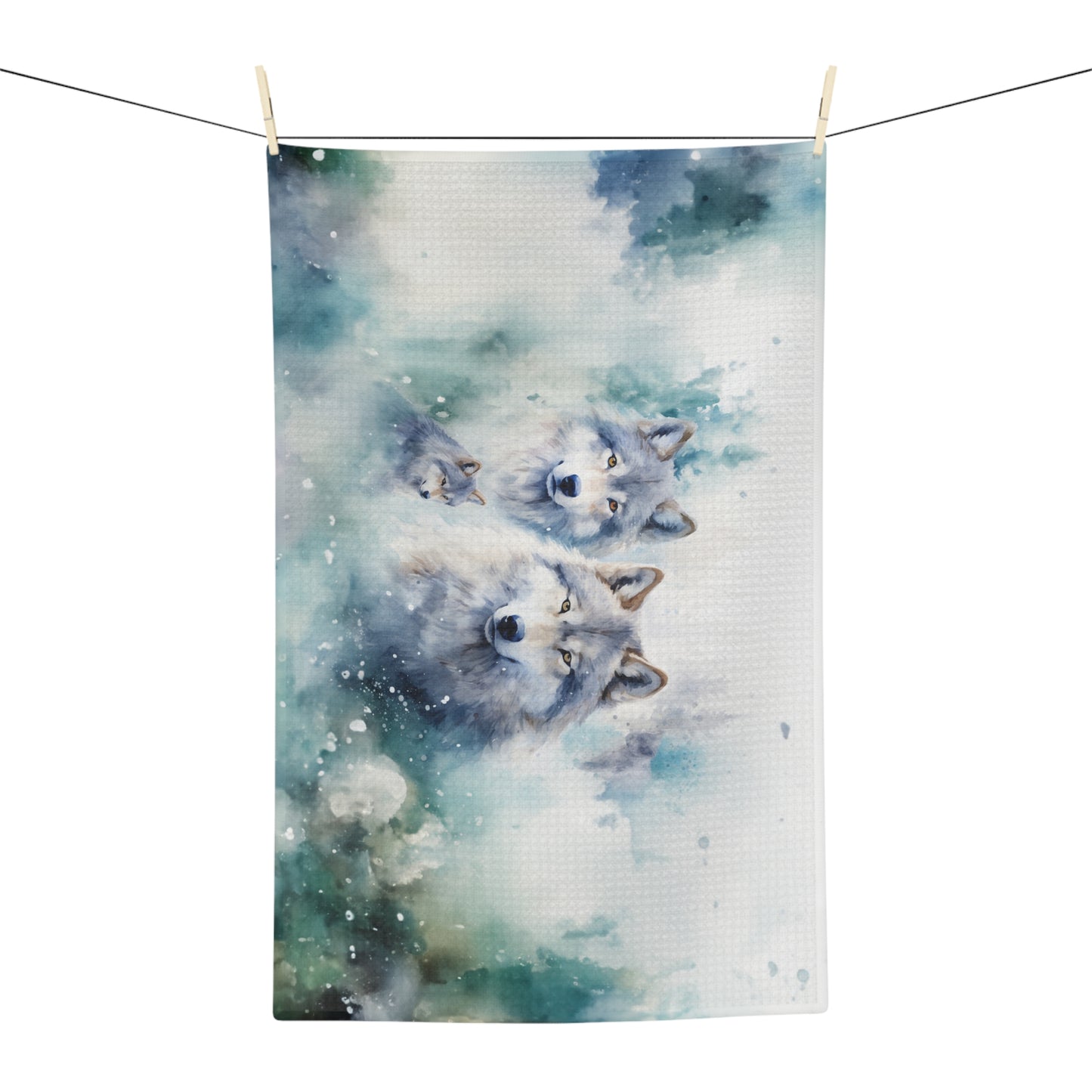 Microfiber Tea Towel Wolves