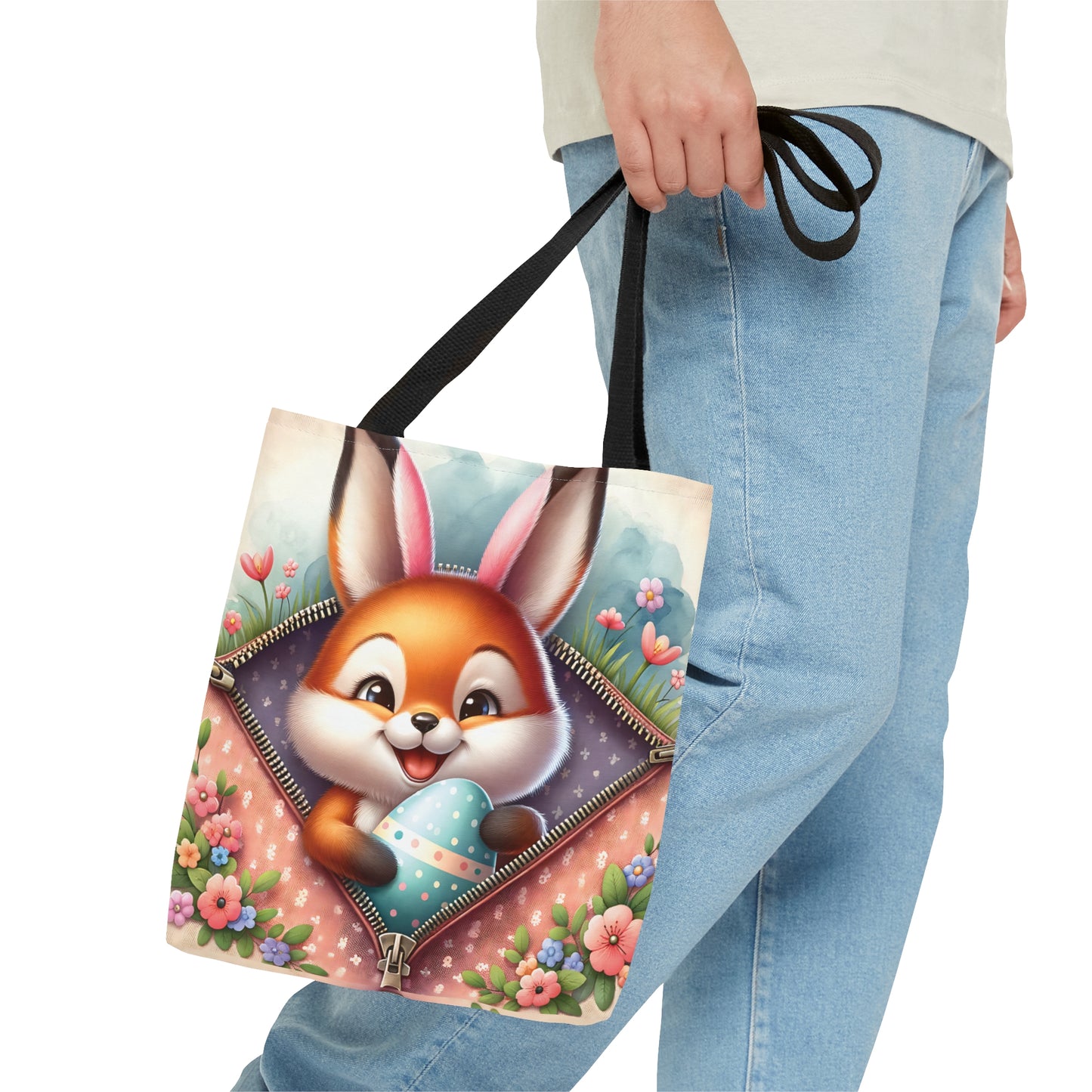 Tote Bag, Easter, Cute Rabbit, Personalised/Non-Personalised Tote bag