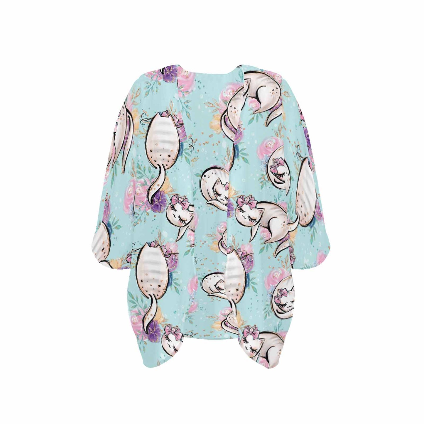 Blue Cats  GP Women's Kimono Chiffon Cover Up