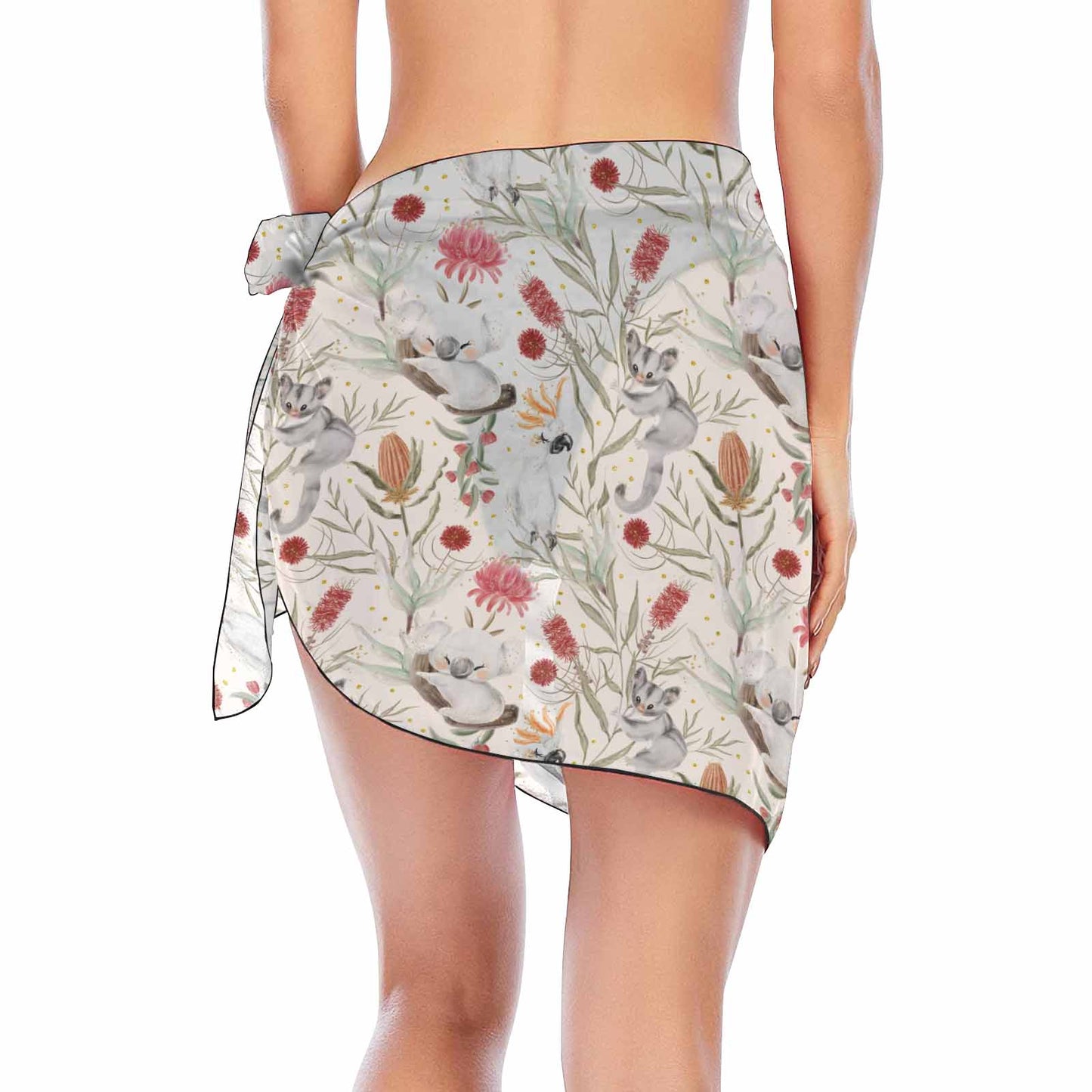 Australian Animals Koala Sugar Glider  Women's Beach Sarong Wrap