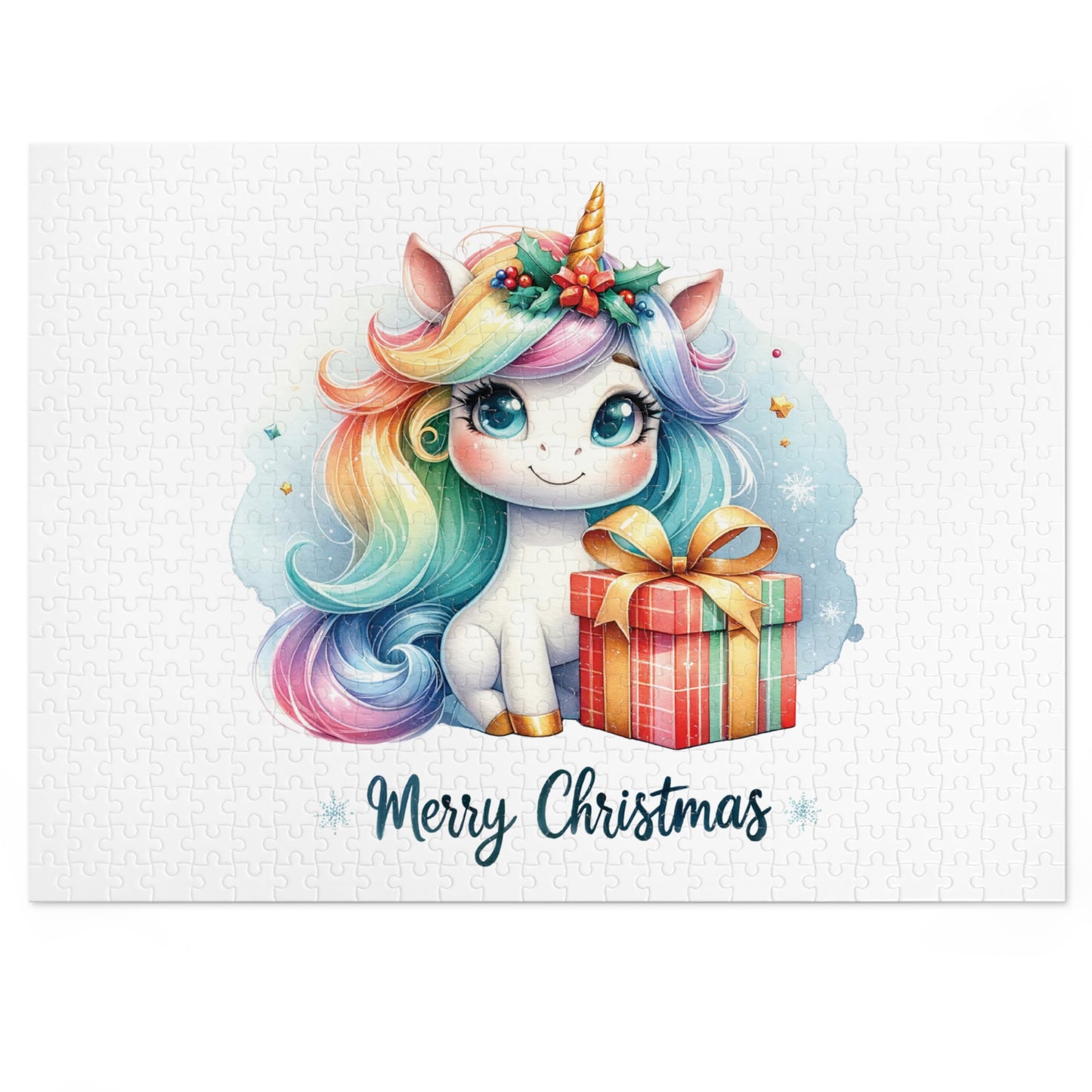 Jigsaw Puzzle, Christmas, Unicorn, Personalised/Non-Personalised (30, 110, 252, 500,1000-Piece)