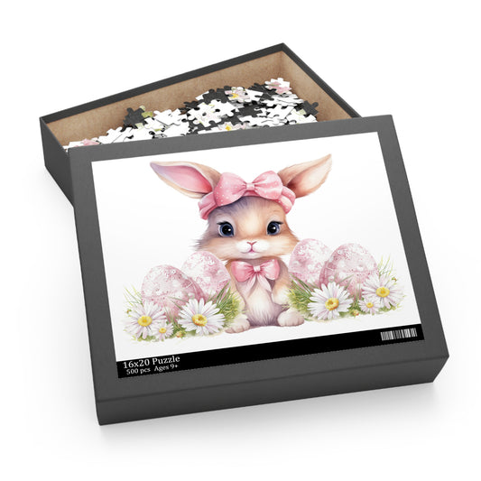 Personalised/Non-Personalised Puzzle, Easter Bunny (120, 252, 500-Piece)