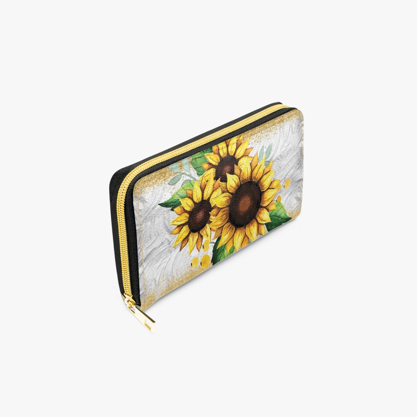 Long Type Zipper Purse, Sunflower, awd-1357