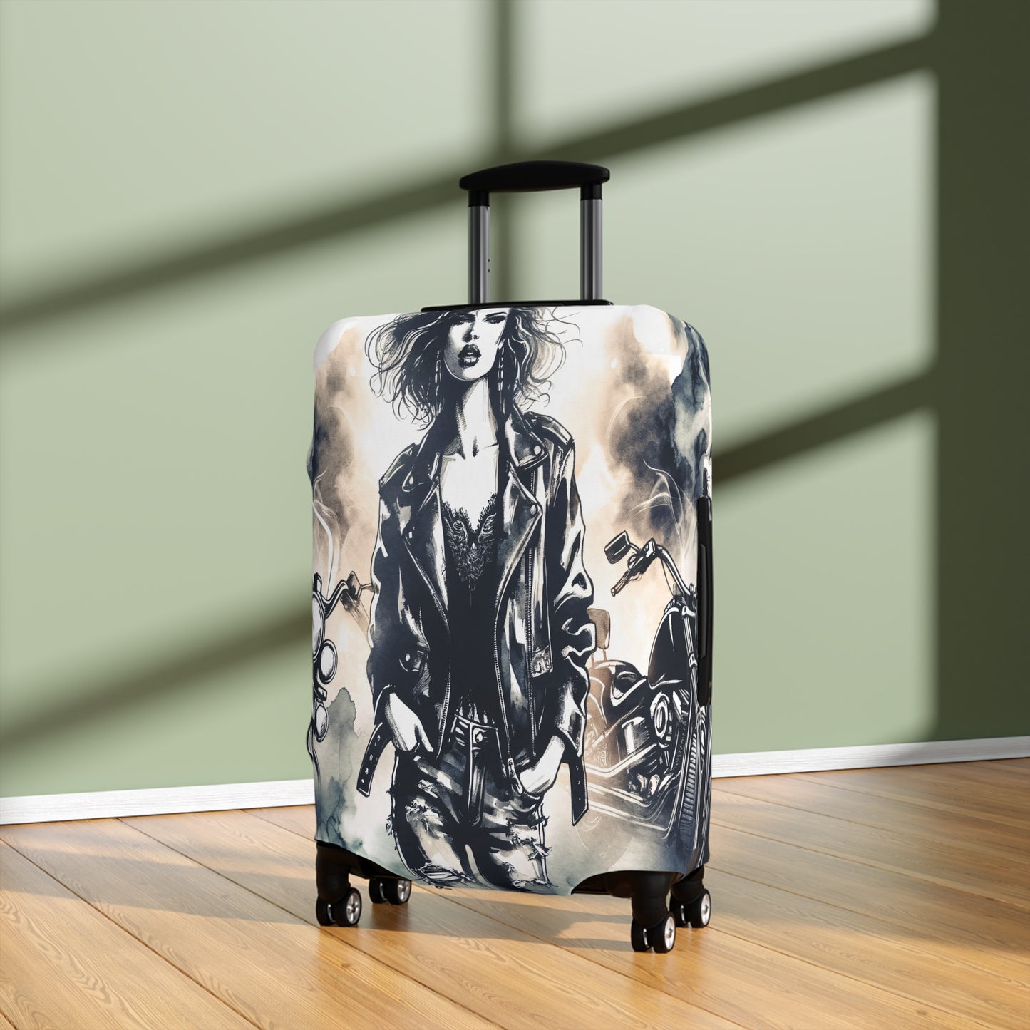 Luggage Cover, Girl Motorbike, awd-1737