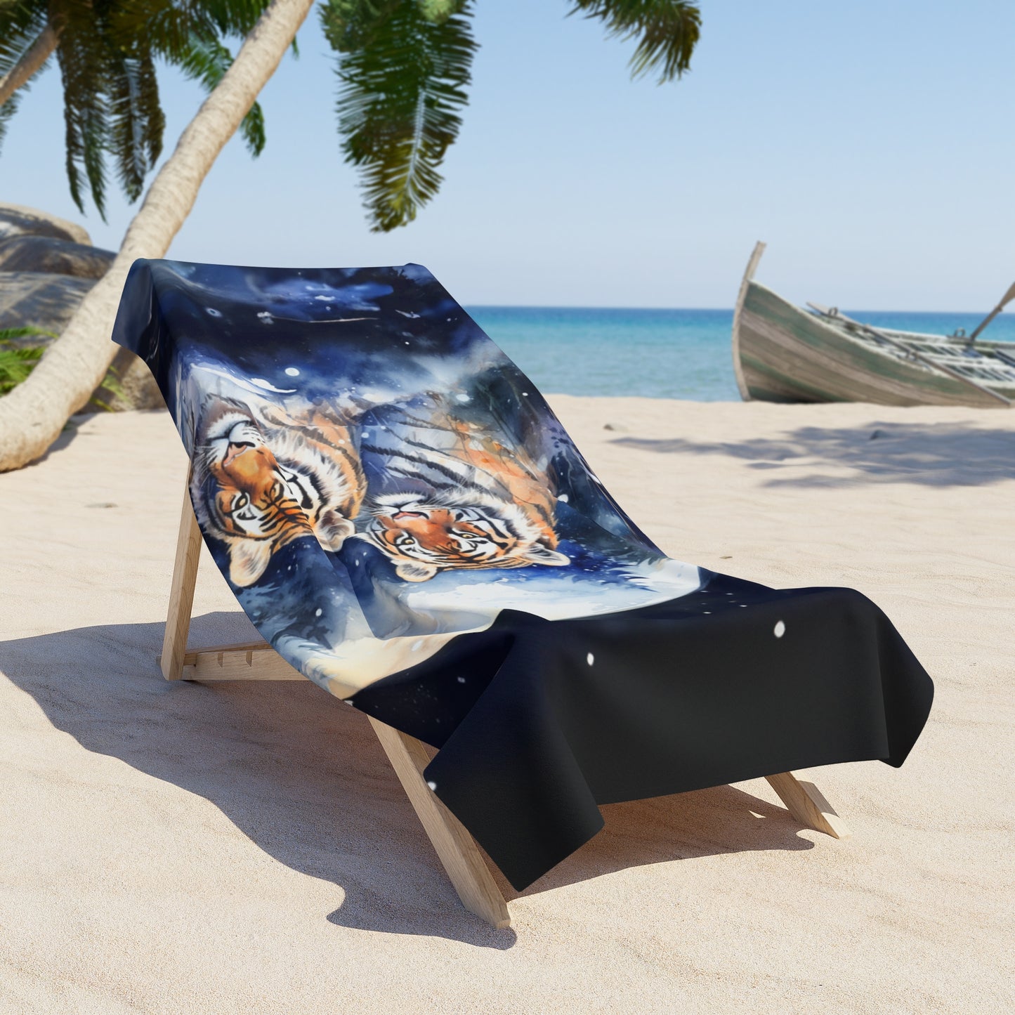 Beach Towel, Tigers, Polycotton Towel, 2 sizes Available