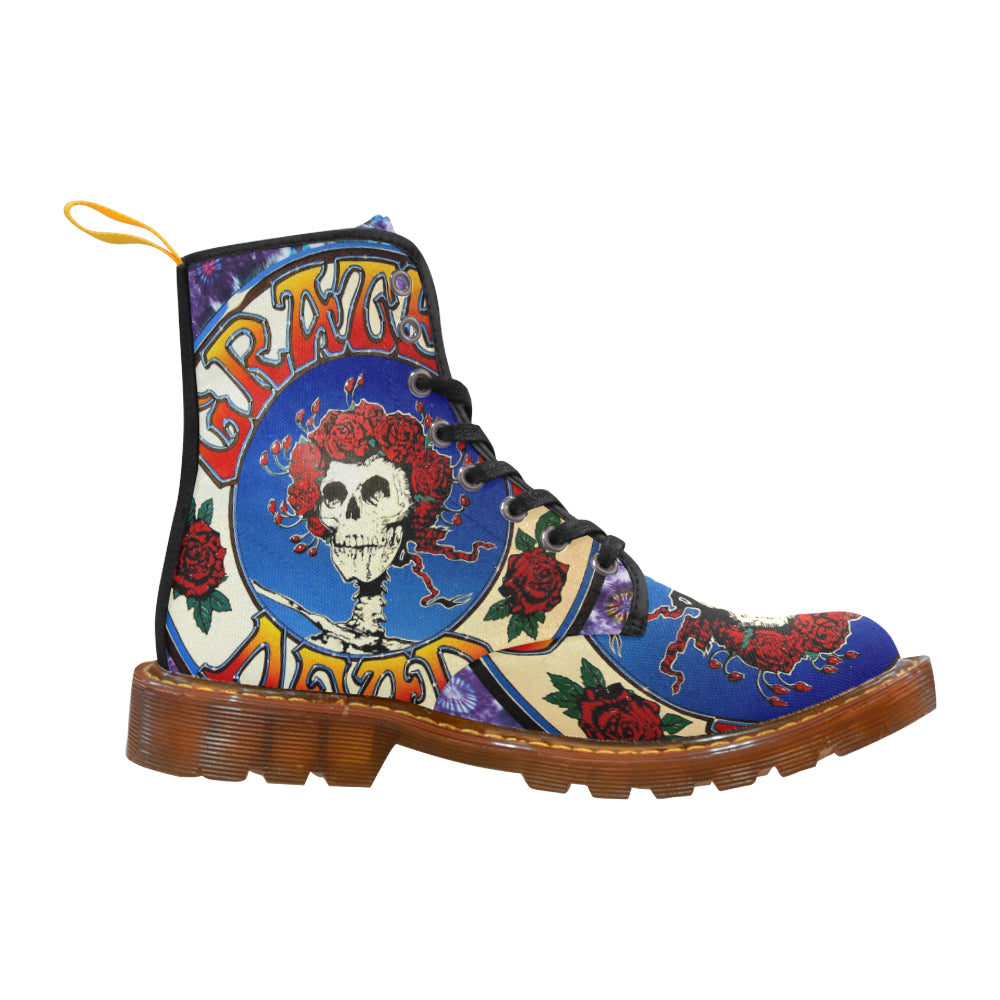 flower skull Martin Boots For Women Model 1203H