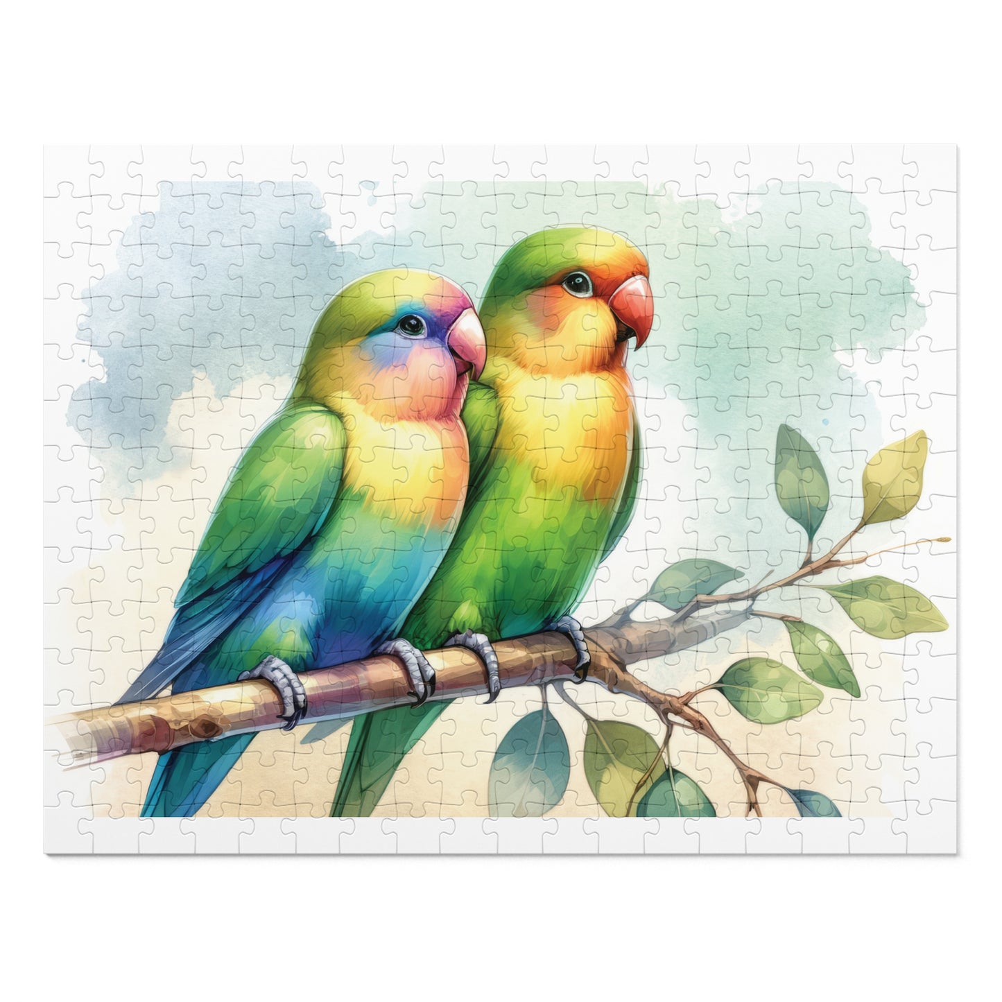 Puzzle, Love Birds, Personalised/Non-Personalised (30, 110, 252, 500,1000-Piece) awd-643