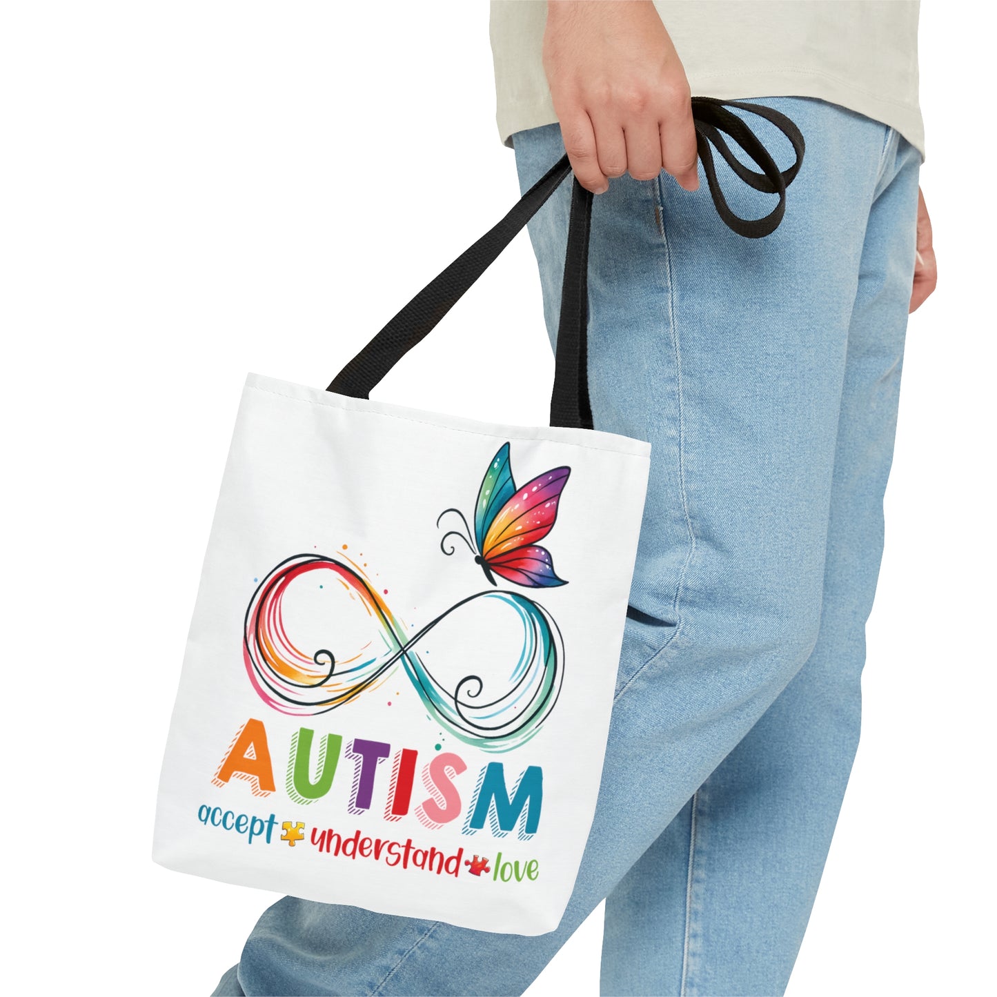 Tote Bag, Autism, Accept, Understand, Love, Personalised/Non-Personalised Tote bag