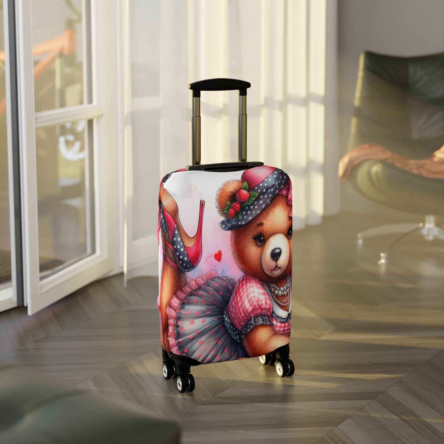 Luggage Cover, Rockabilly, Teddy Bear, awd-3033