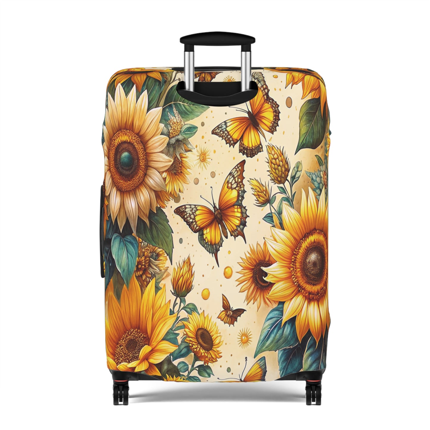 Luggage Cover, Floral, Sunflowers and Butterflies, awd-3076