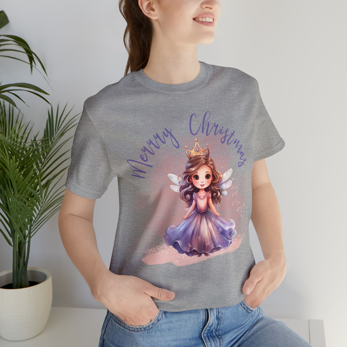 Unisex Jersey Short Sleeve Tee Christmas, Women's Fairy T-shirt - A00005