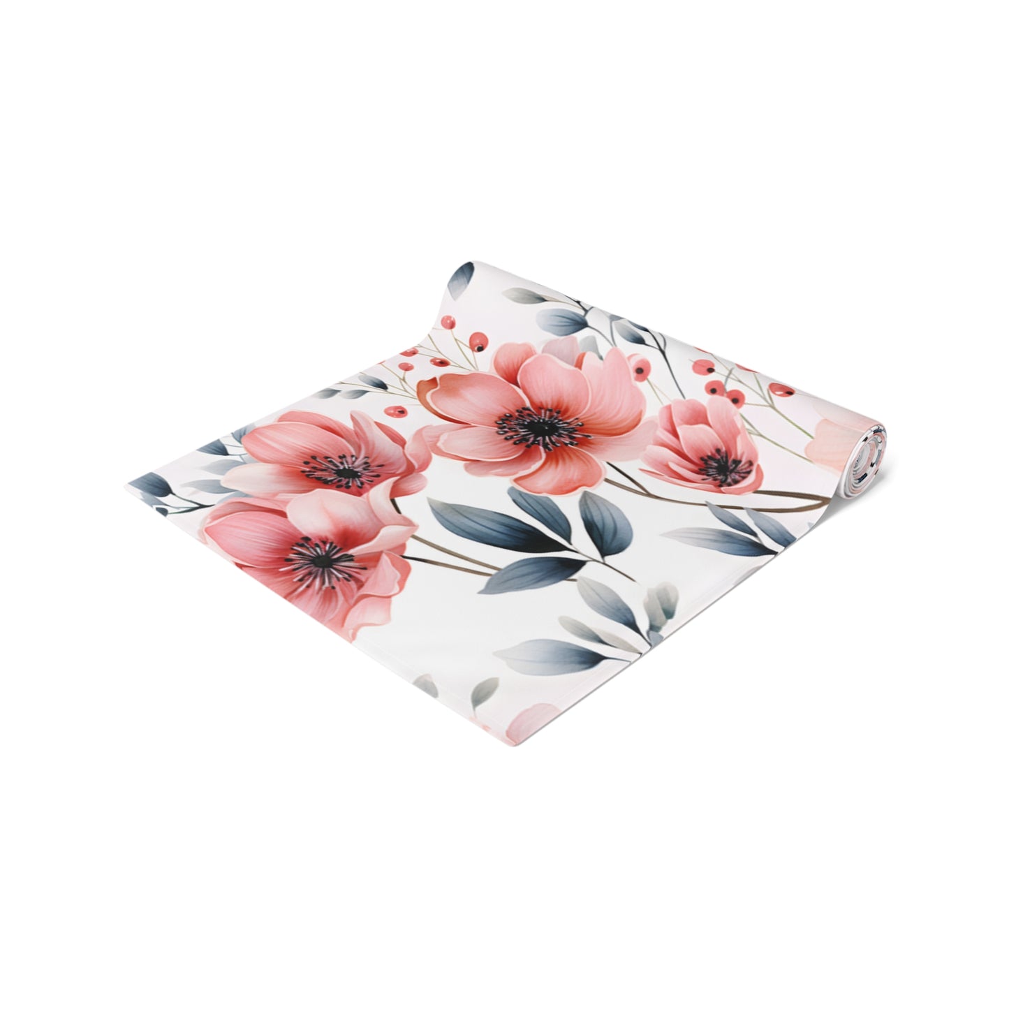 Floral Table Runner, Cotton Twill and Poly Available