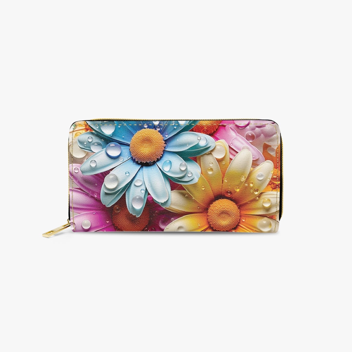 Long Type Zipper Purse - Floral