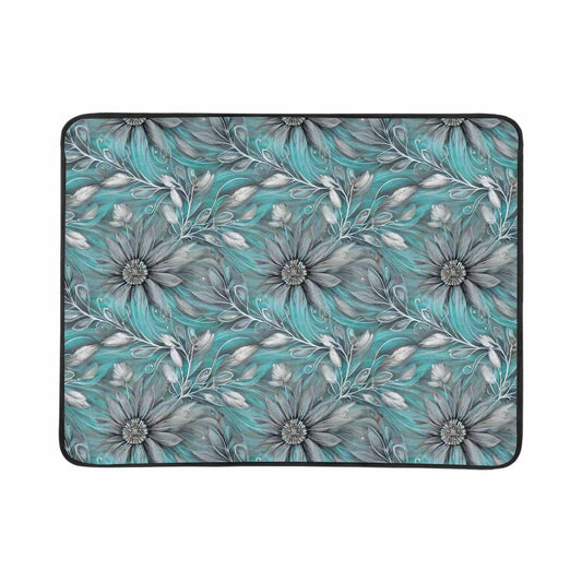 Green Elegant Floral  Beach Mats 78"x 60"