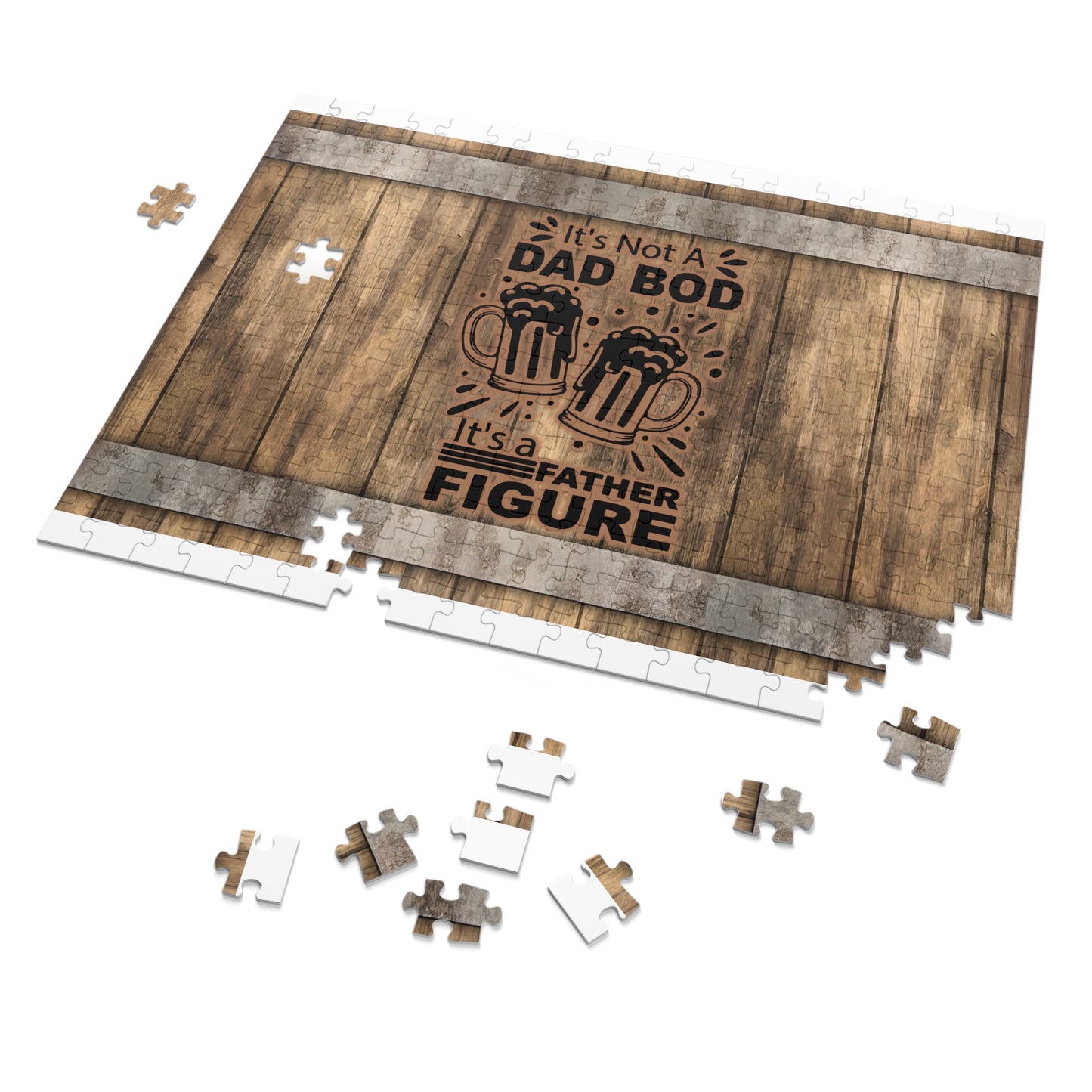 Puzzle, Dad, Dad Bod, Personalised/Non-Personalised (30, 110, 252, 500,1000-Piece) awd-569