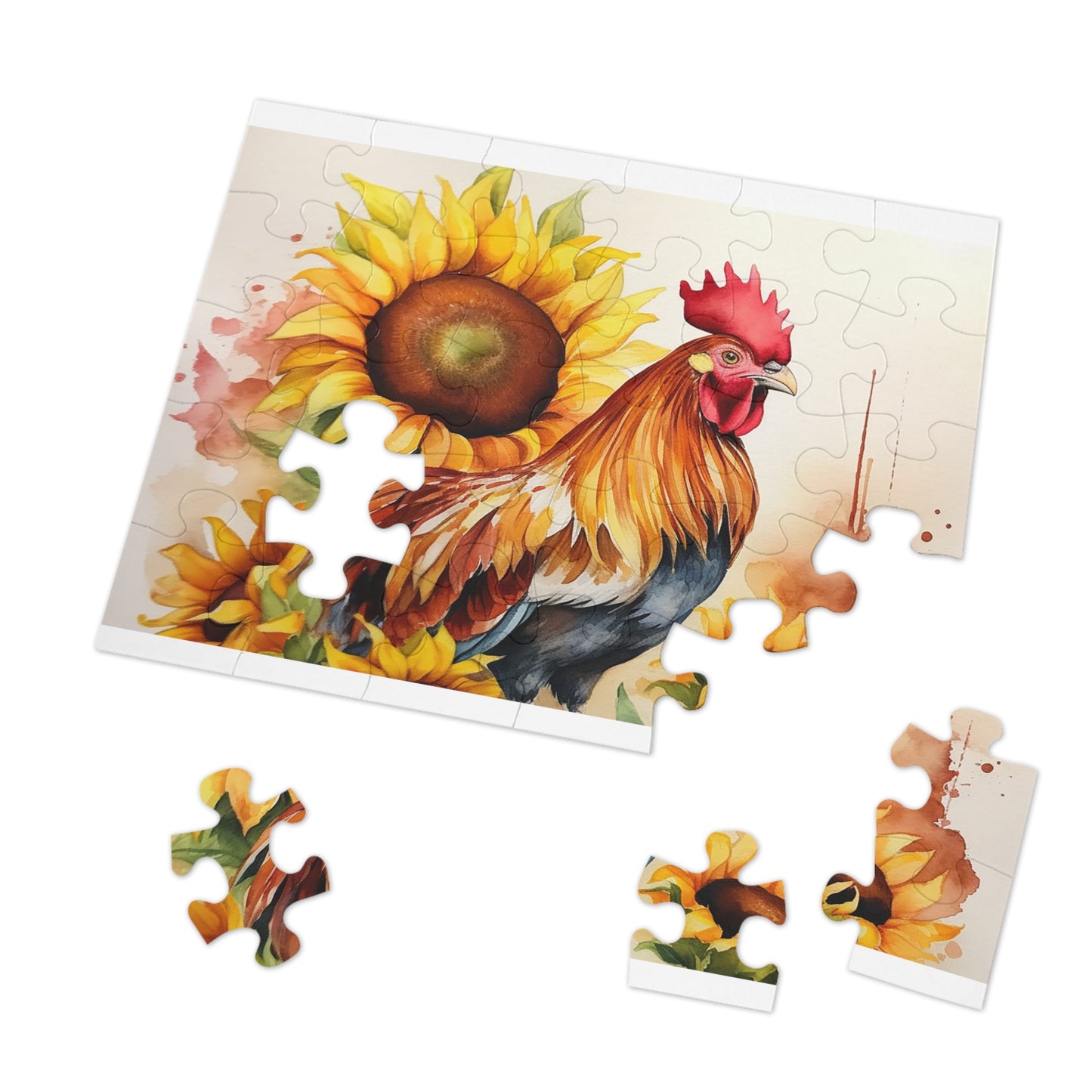 Jigsaw Puzzle, Chicken/Rooster, Personalised/Non-Personalised (30, 110, 252, 500,1000-Piece)