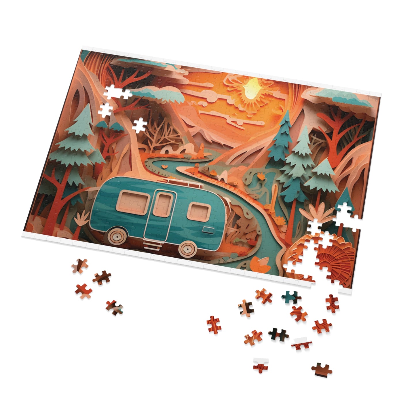 Puzzle, Caravan, Personalised/Non-Personalised (30, 110, 252, 500,1000-Piece) awd-pt-561