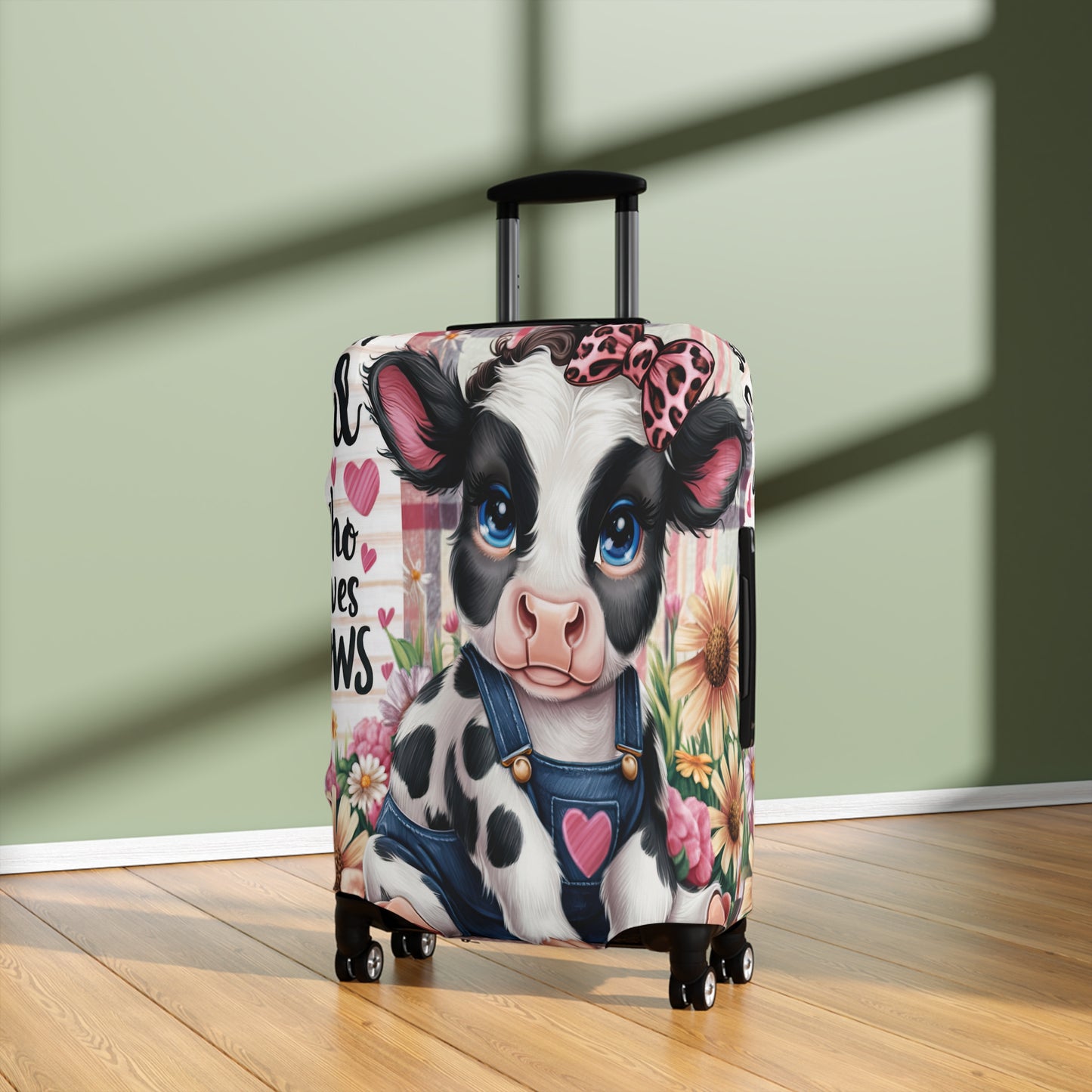 Luggage Cover, Just a Girl who Loves Cows, awd-3089