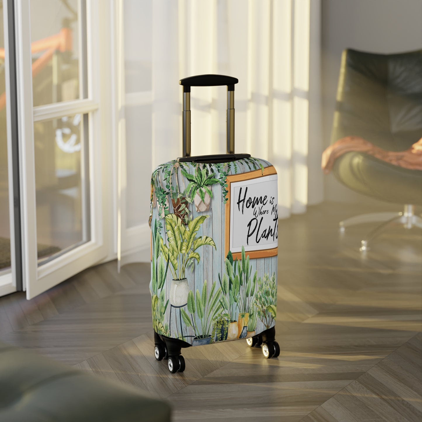 Luggage Cover, Home is where my plants are, awd-024