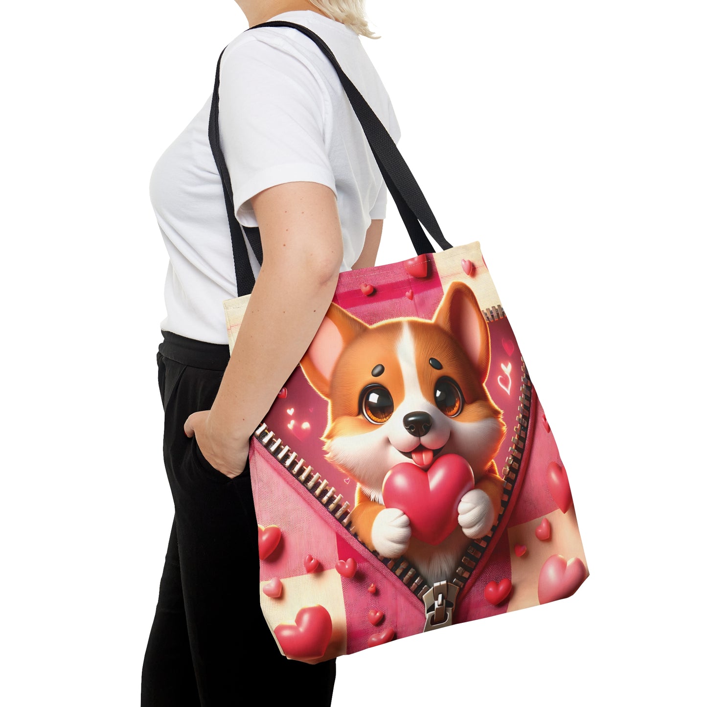 Tote Bag, Cute Dog, Personalised/Non-Personalised Tote bag