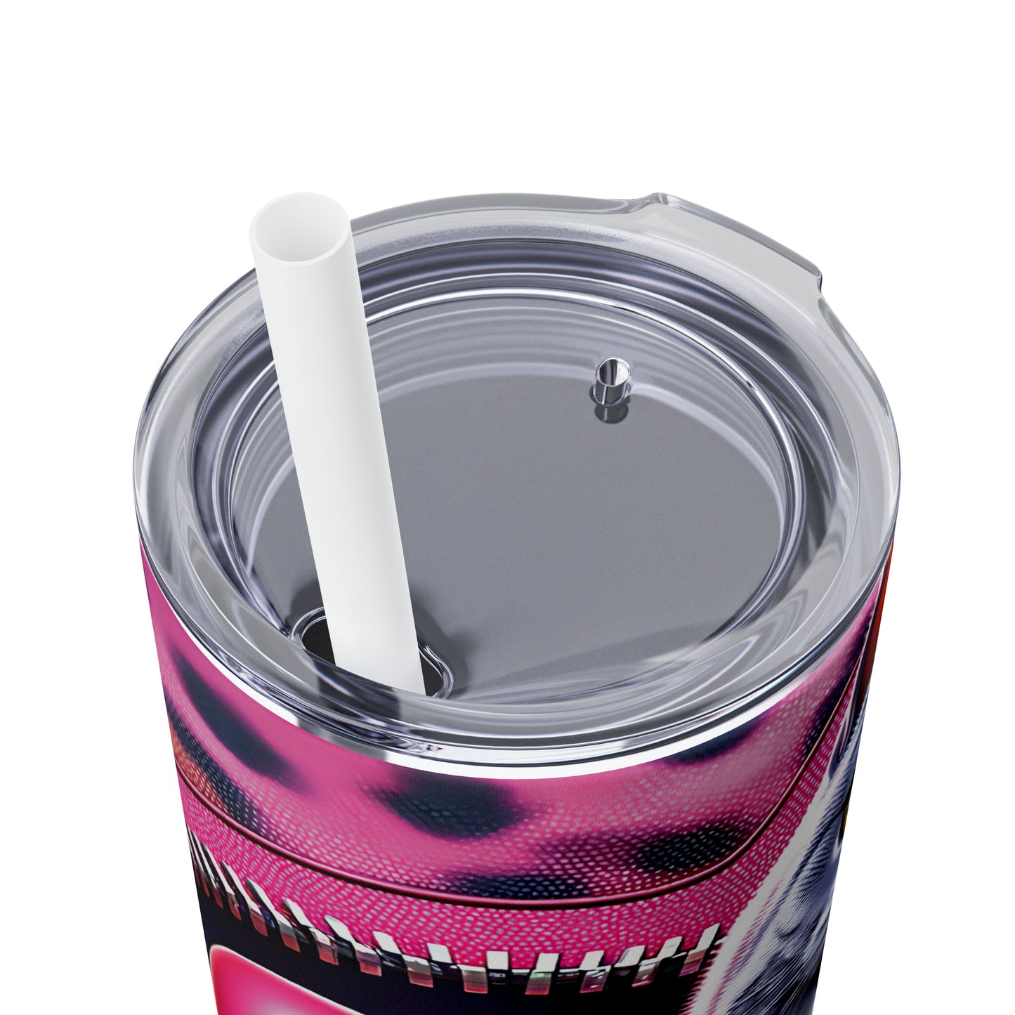 Skinny Tumbler with Straw, 20oz, Cat, Valentines Day, awd-737