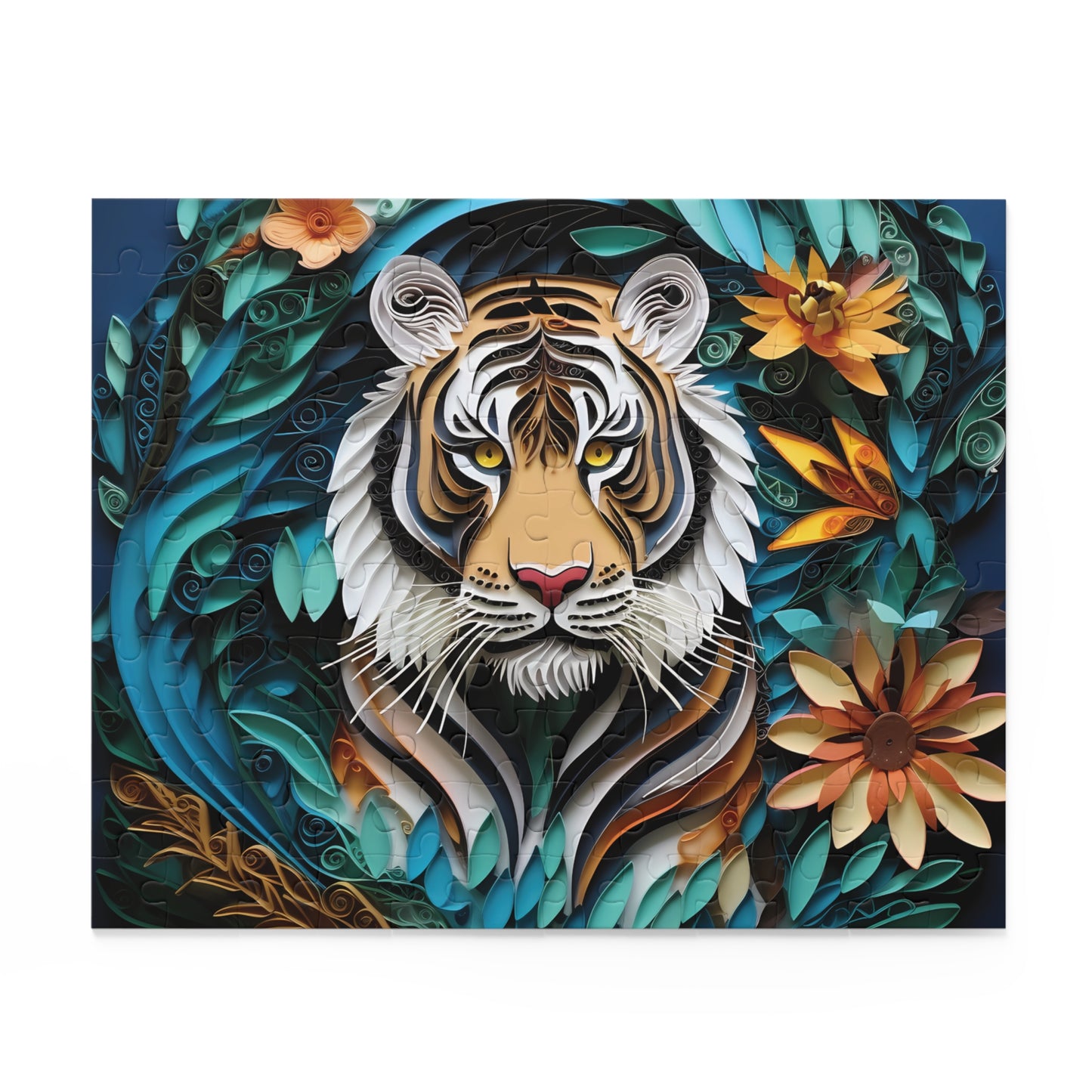 Personalised/Non-Personalised Puzzle, Tiger (120, 252, 500-Piece)