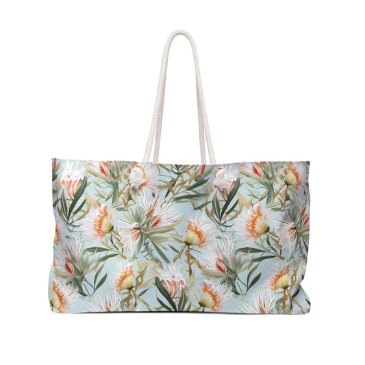 Personalised Weekender Bag, Australian Floral, Large Weekender Bag, Beach Bag, Book Bag