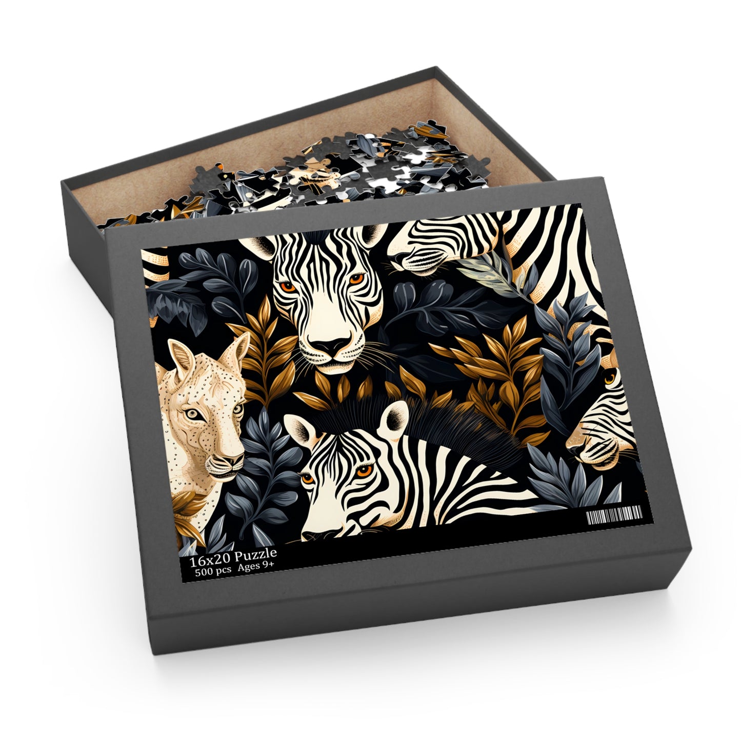 Personalised/Non-Personalised Puzzle, Zebra (120, 252, 500-Piece)