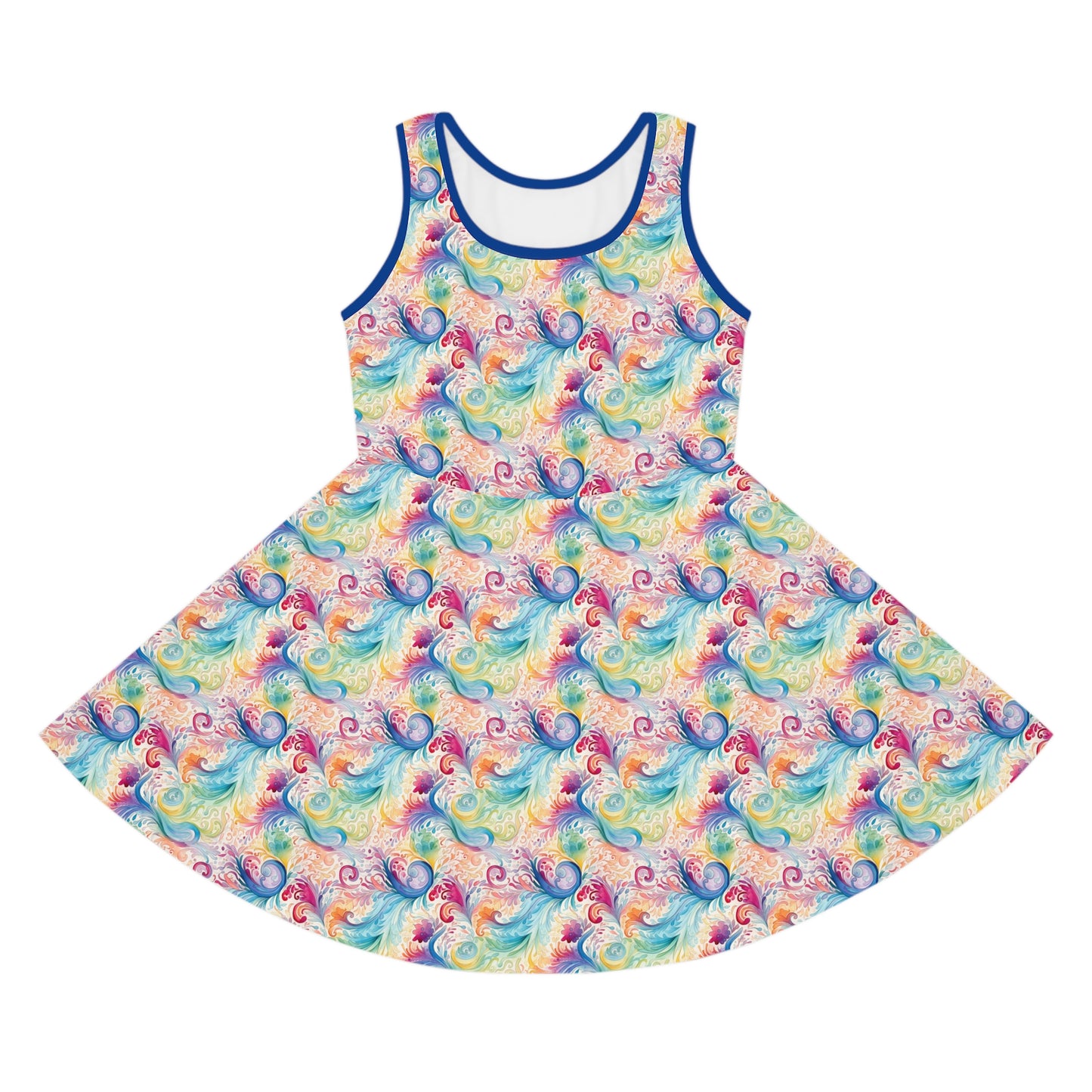 Girls' Sleeveless Sundress Rainbow Paisley