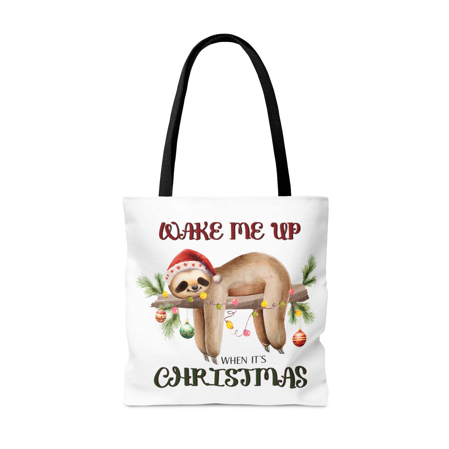 Tote Bag, Christmas, Sloth, Personalised/Non-Personalised Tote bag