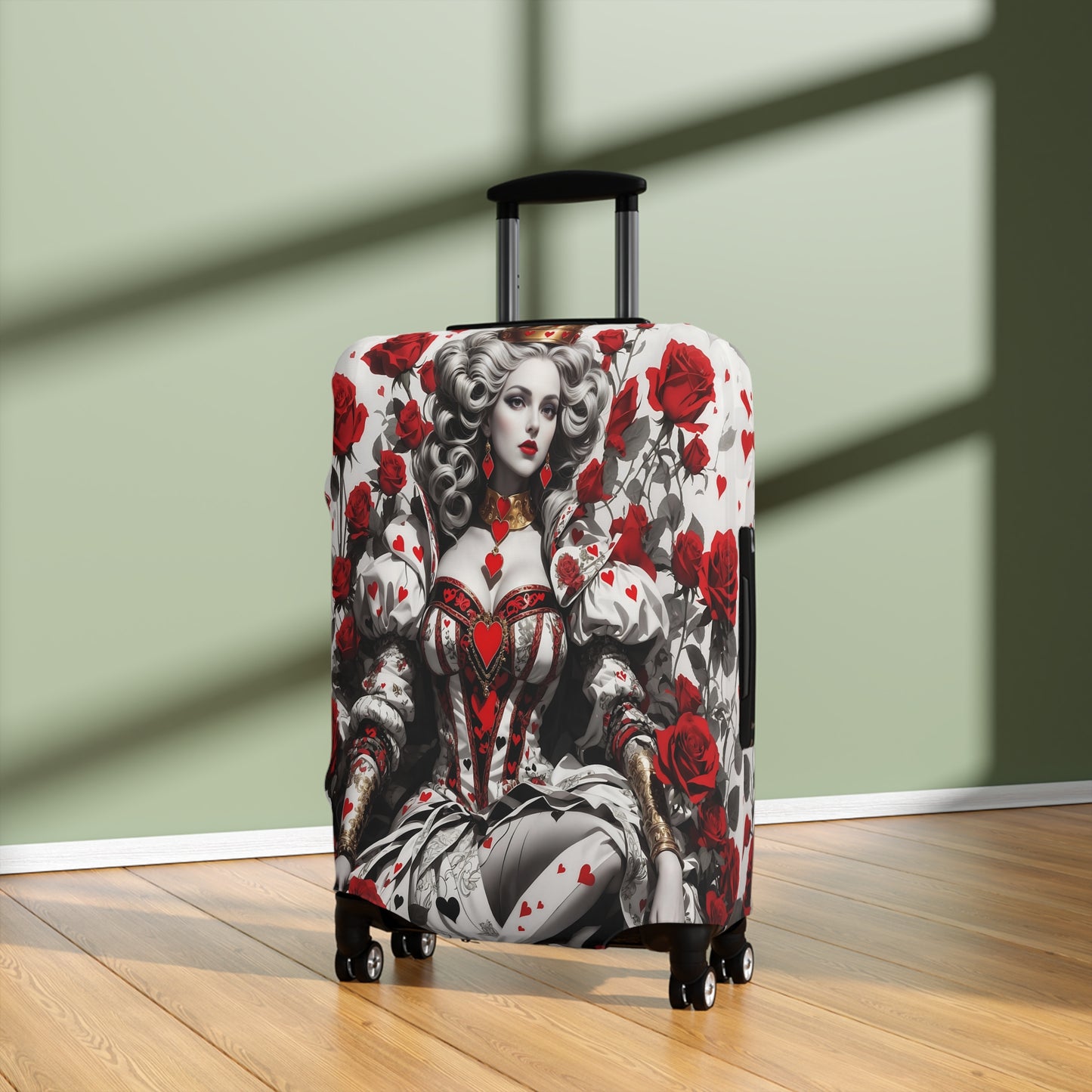 Luggage Cover, Quean of Hearts and Roses, awd-1439