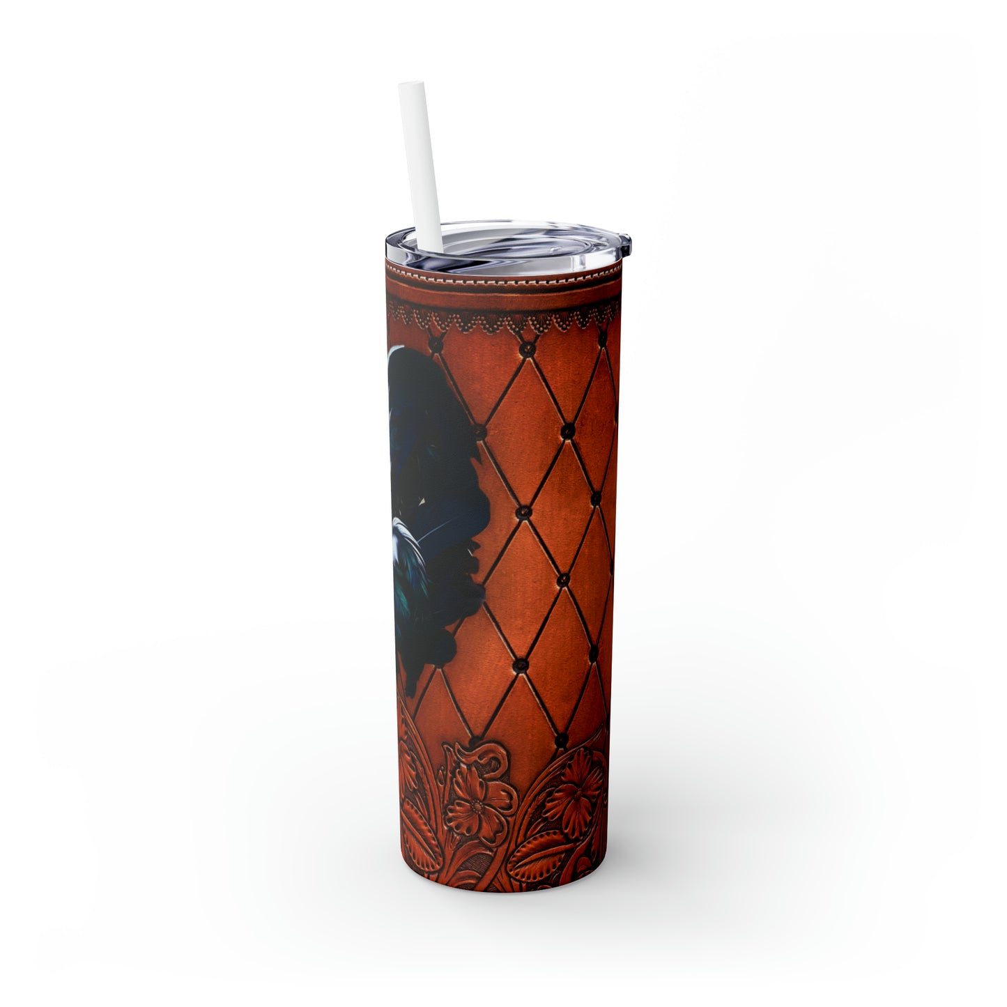 Skinny Tumbler with Straw, 20oz Rooster, awd-428