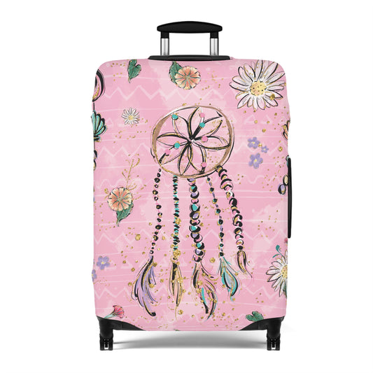 Luggage Cover, Pink Dreamcatcher