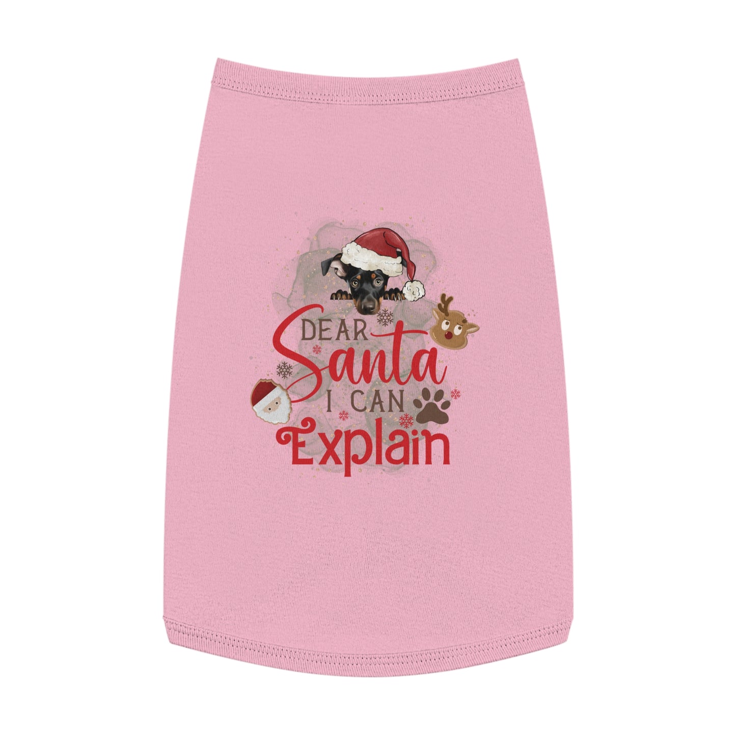 Pet Tank Top, Santa I Can Explain, Christmas Pet Tank Top