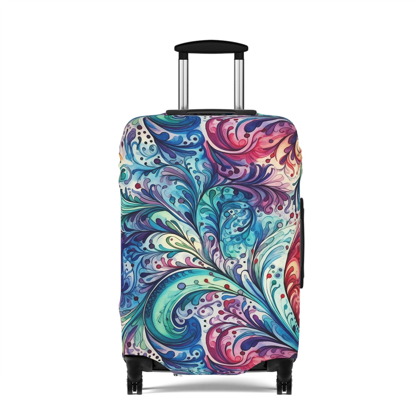 Luggage Cover, Rainbow Paisley