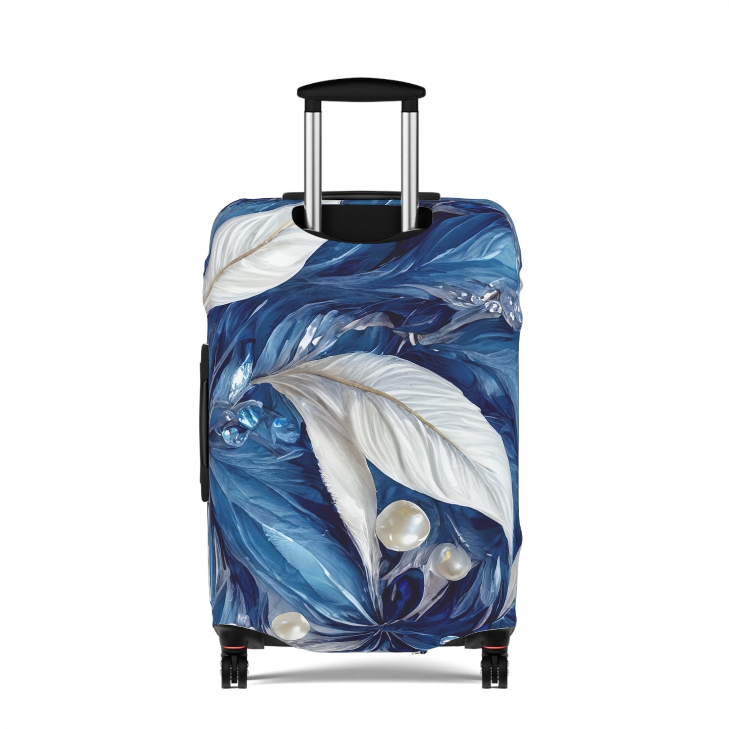 Luggage Cover, Blue Floral-2