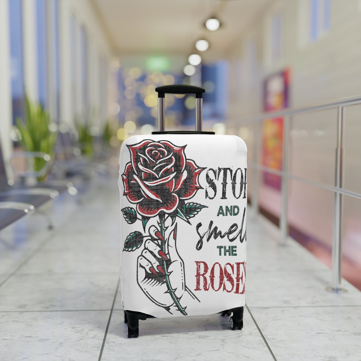 Luggage Cover, Stop and Smell the Roses, awd-1656