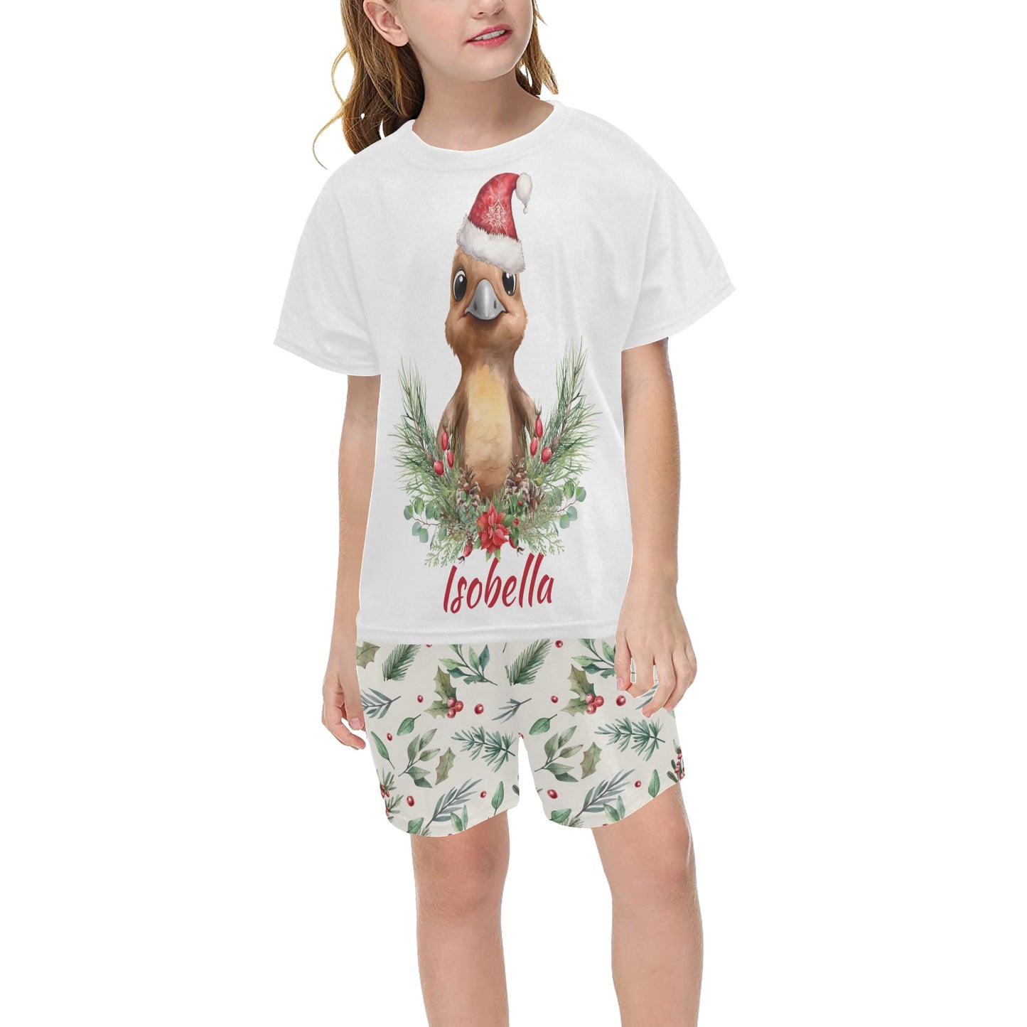 Personalised Australian Animals Christmas Matching Birthday Shirt and Short Sets