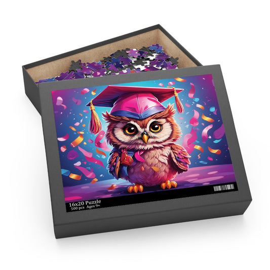 Personalised/Non-Personalised Puzzle, Owl (120, 252, 500-Piece)