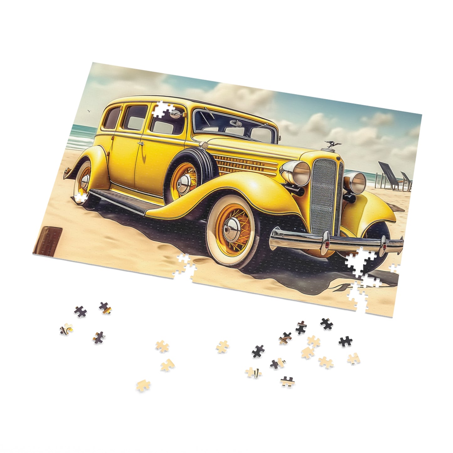 Jigsaw Puzzle, Vintage Car, Personalised/Non-Personalised (30, 110, 252, 500,1000-Piece)